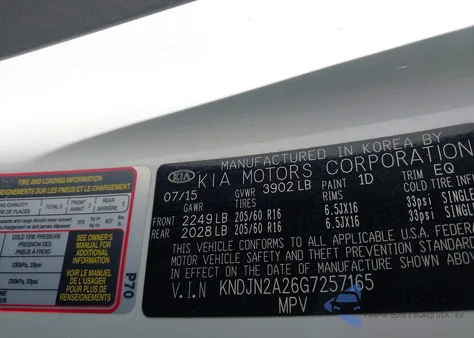 2016 Kia Soul from USA, damaged, VIN KNDJN2A26G7257165